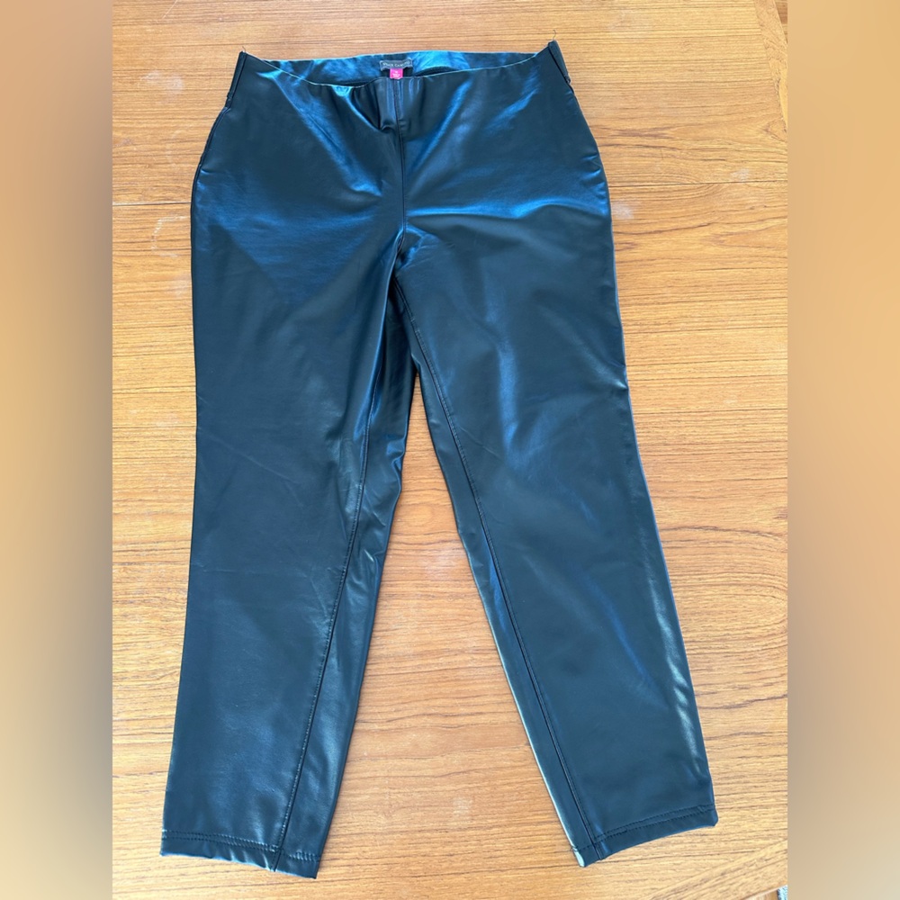 Vince Camuto Black Leatherette Pants